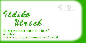 ildiko ulrich business card